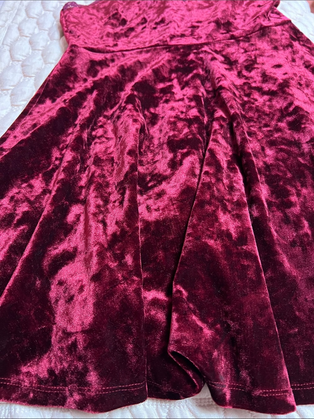 forever21 red velvet mini dress - Picture 4 of 7